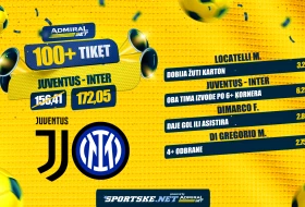 AdmiralBet 100+ tiket - "Derbi Italije" za kvotu 172,05!